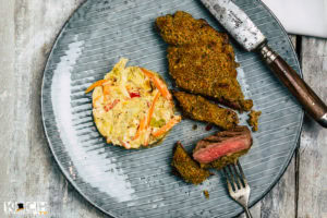 Rumpsteak mit Karotten-Lauch-Gemüse - www.kochhelden,tv