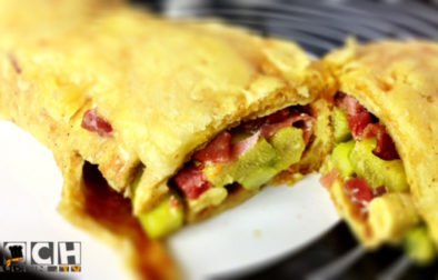 Spargelroellchen mit Schinken