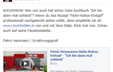 Patrick pusht uns ab und an auf seiner Facebookseite