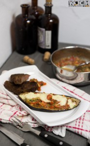 Gefüllte Aubergine mit Rind - www.kochhelden.tv
