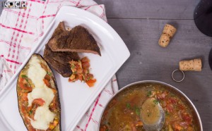 Aubergine gefüllt - www.kochhelden.tv