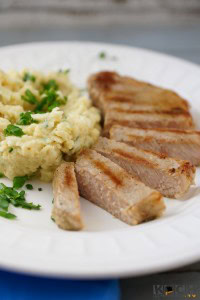 Blumenkohl-Risotto mit Sous vide Iberico Schwein - www-kochhelden.tv