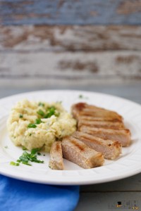 Blumenkohl-Risotto mit Sous vide Iberico Schwein - www-kochhelden.tv