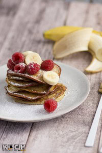 Lowcarb-Bananen-Pancakes - www.kochhelden.tv