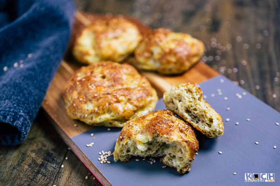 LowCarb-Brötchen aus Hüttenkäse