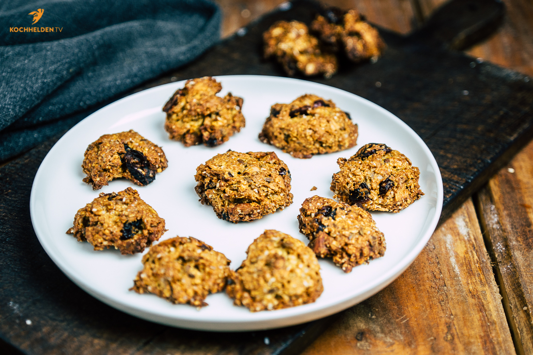 Müsli Cookies mit Cranberries - KOCHHELDEN.TV