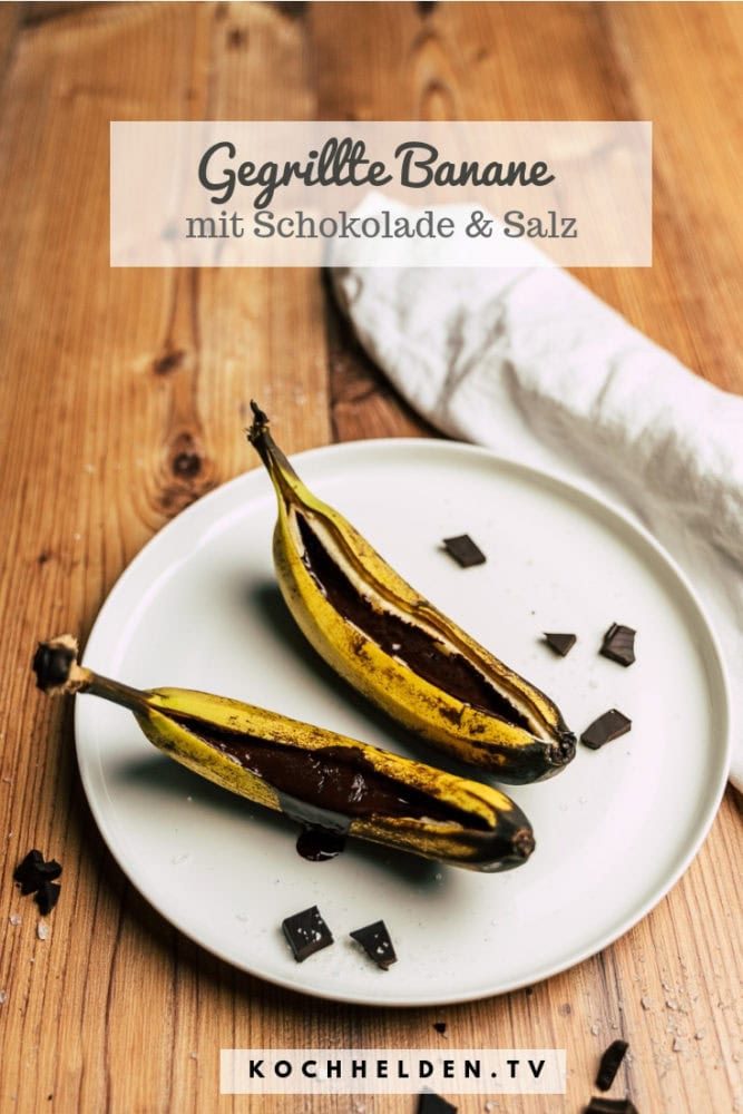 Grgeillte Bananen mit Schokolade - www.kochhelden.tv