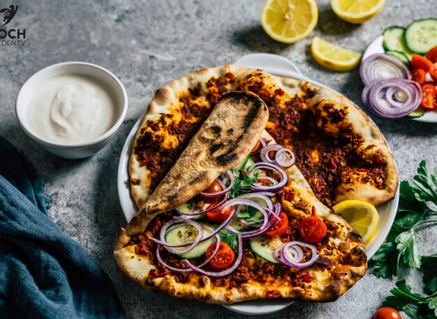 Lahmacun vegan | Türkische Pizza vegan - www.kochhelden.tv